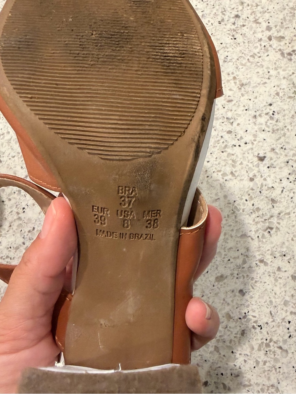 Women’s Tan Leather Sandals - Made in Brazil